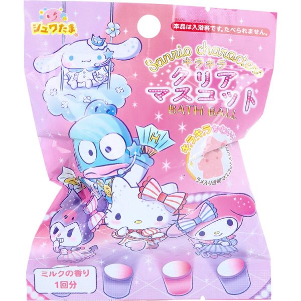 Sanrio Characters Sparkling Clear Mascot Bath Ball