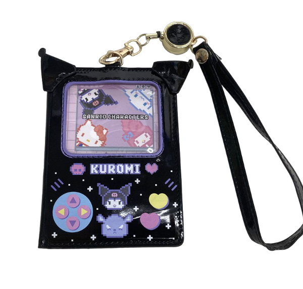Kuromi Pass Case with Window, Black