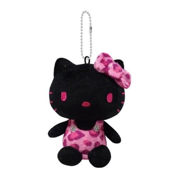 KT Ball Chain Mascot Leopard Print Black