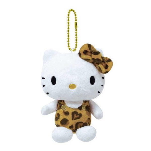 Hello Kitty Ball Chain Mascot Leopard Print Brown