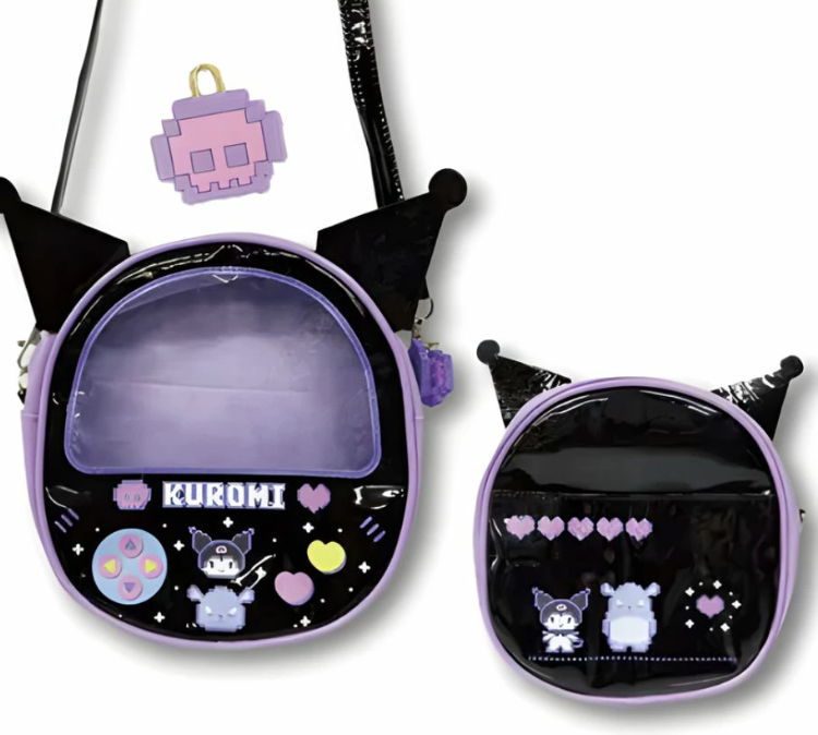 Kuromi Shoulder Bag with Clear Window