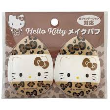 Sanrio Makeup Puff 2P Leopard