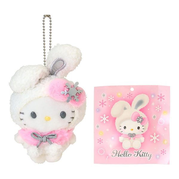 Hello Kitty Ramune Mascot Holder Snow Rabbit