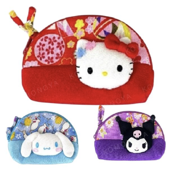 Kuromi - Wa Face Round Pouch (Small)