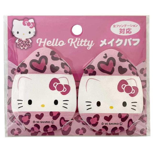 Sanrio Makeup Puff 2P Pink Leopard