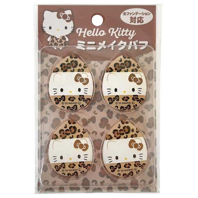 Sanrio Mini Makeup Puff 4P Leopard
