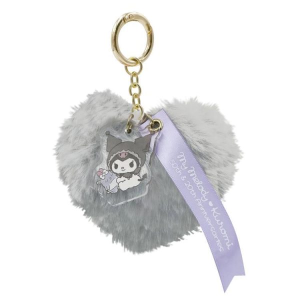 Kuromi 20th Fur Charm Black Angel