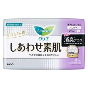 Laurier Happy Skin Deodorizing Plus Sanitary Pads 25cm With Wings