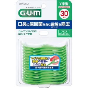 Gum Dental Floss & Pick, Y-Shaped, 30 Pieces