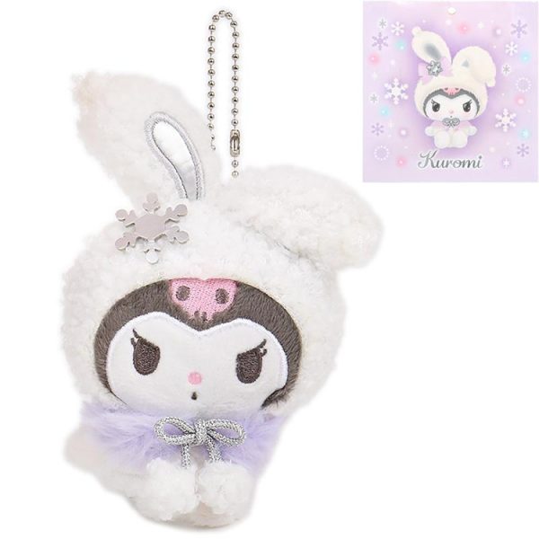 Kuromi Ramune Mascot Holder Snow Rabbit