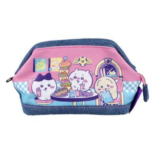 Denim pencil case with wire Chiikawa DINER Lunch