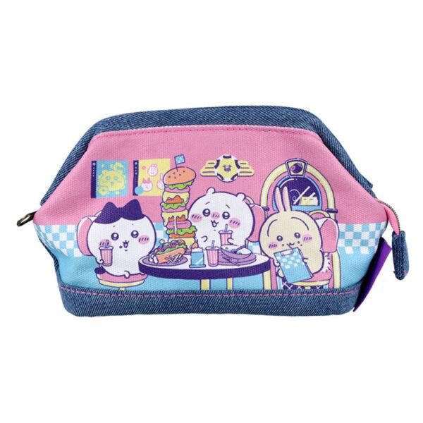 Denim pencil case with wire Chiikawa DINER Lunch