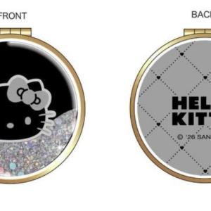 Hello Kitty Floating Double Mirror Black Silver