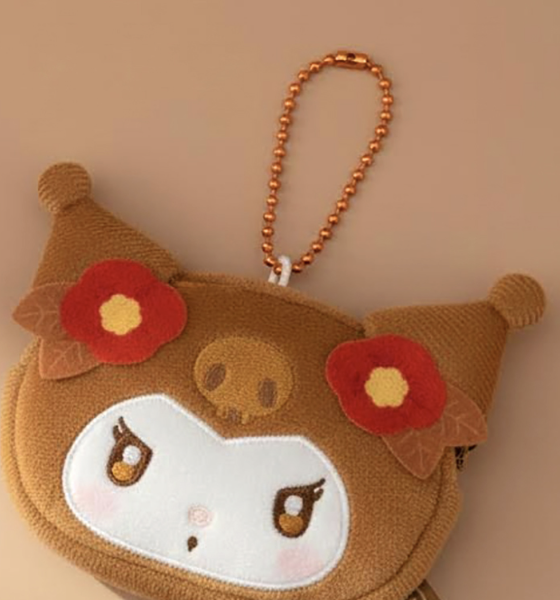 KU Mini Face Coin Purse hojicha