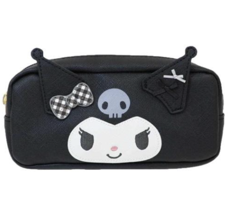 (Matching Gingam Check Series) Square Pouch Chrome