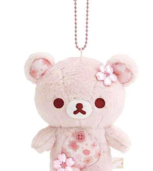 San-X Sakura Korilakkuma Plush Keychain Bag Charm