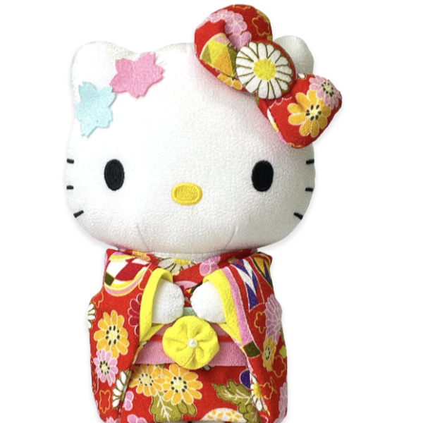 Japanese Chirimen Mascot Plush Toy M Hello Kitty