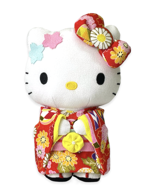 Japanese Chirimen Mascot Plush Toy M Hello Kitty