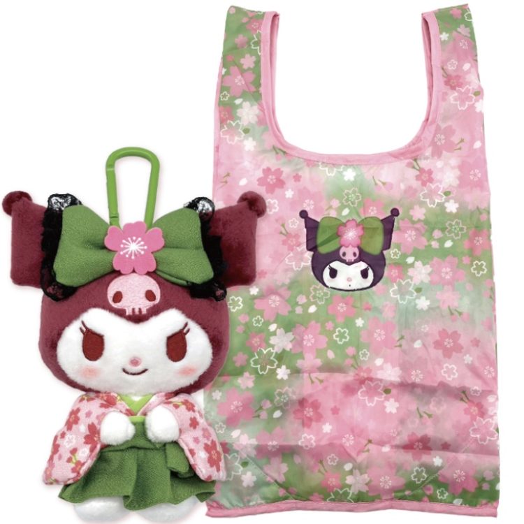 Plush Eco Bag Kuromi in Matcha Kimono