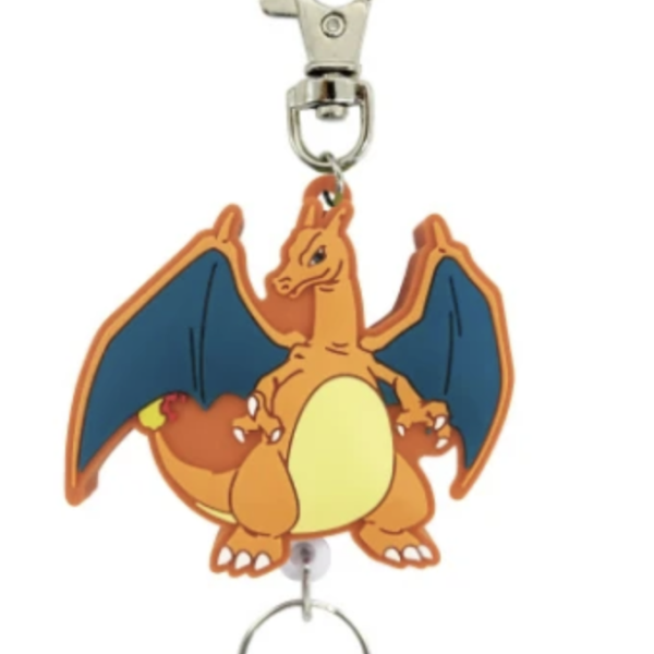Pokemon Rubber Reel Keychain Charizard