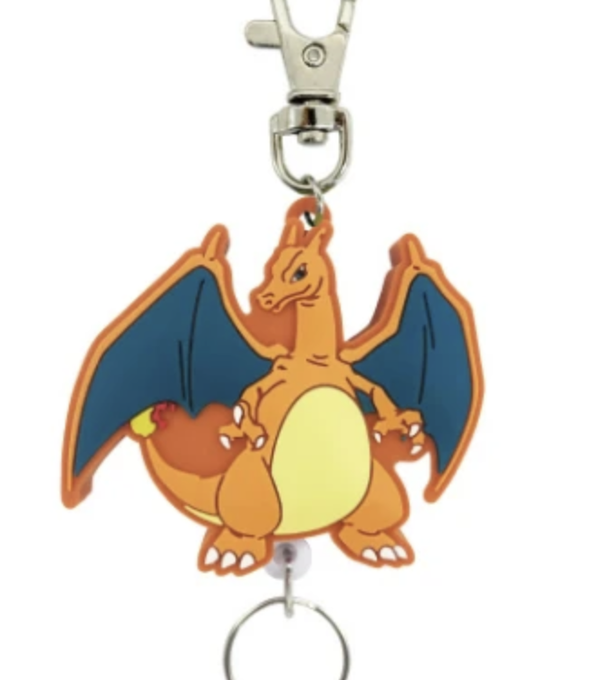 Pokemon Rubber Reel Keychain Charizard
