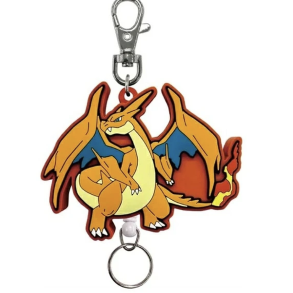 Pokémon Rubber Reel Keychain Mega Charizard Y