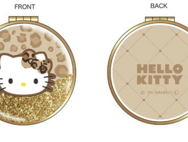 Hello Kitty Floating Double Mirror Leopard Print