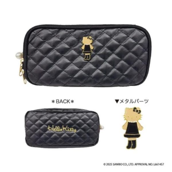 Hello Kitty Quilted Pouch Black