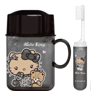Standing Toothbrush Set Hello Kitty Gyarmui Black