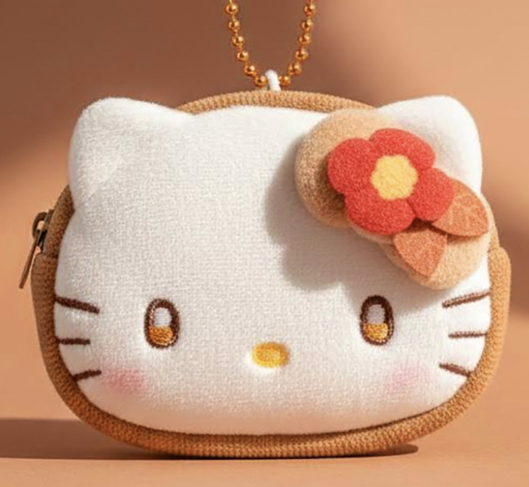 KT Mini Face Coin Purse hojicha