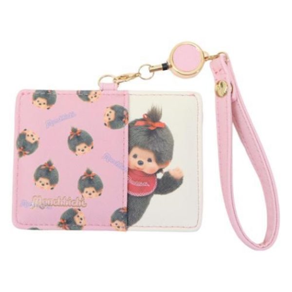 Monchhichi Reel Pass Case Pink
