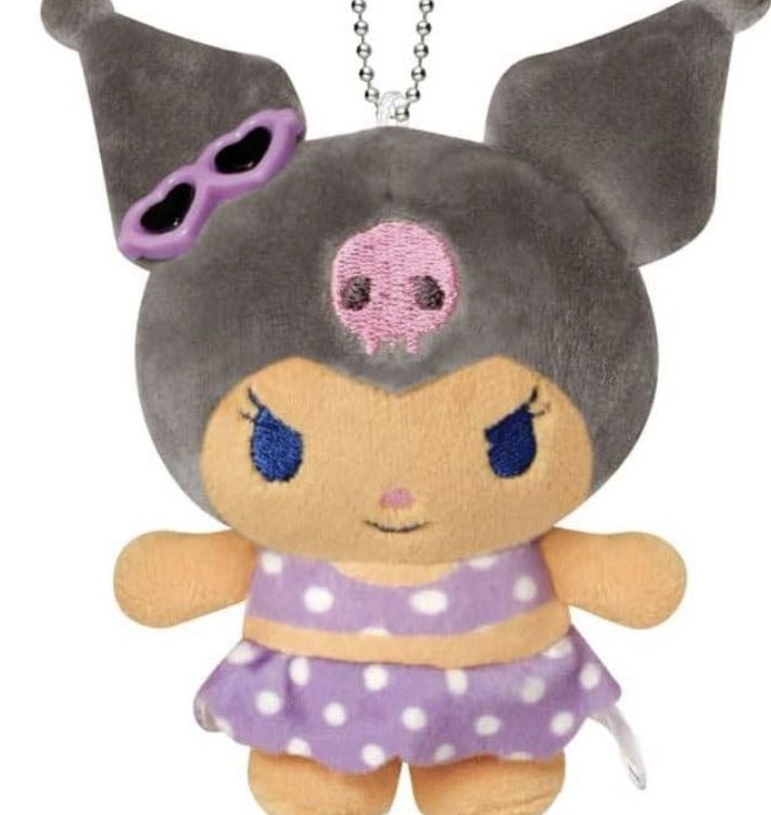 Kuromi mascot keychain