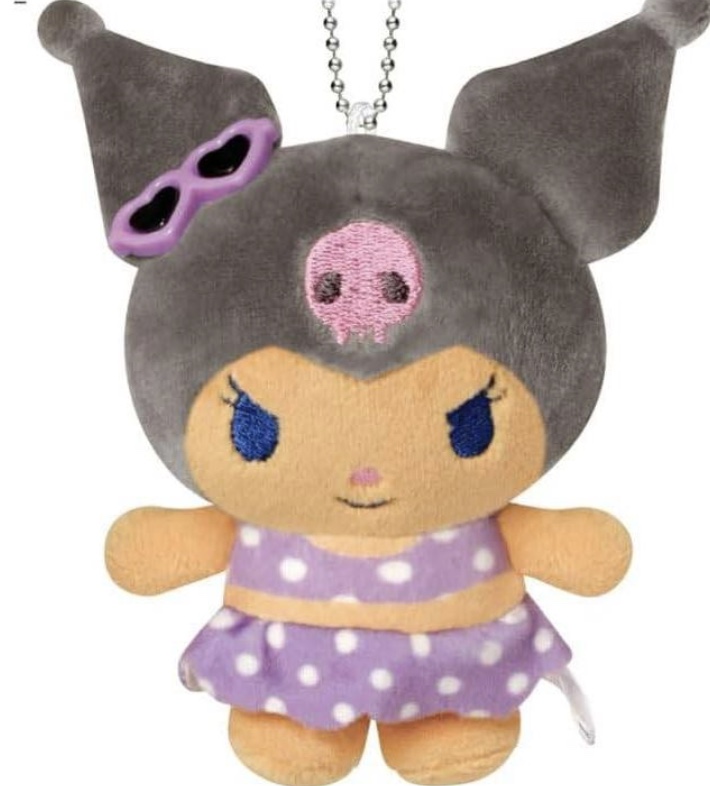 Kuromi mascot keychain