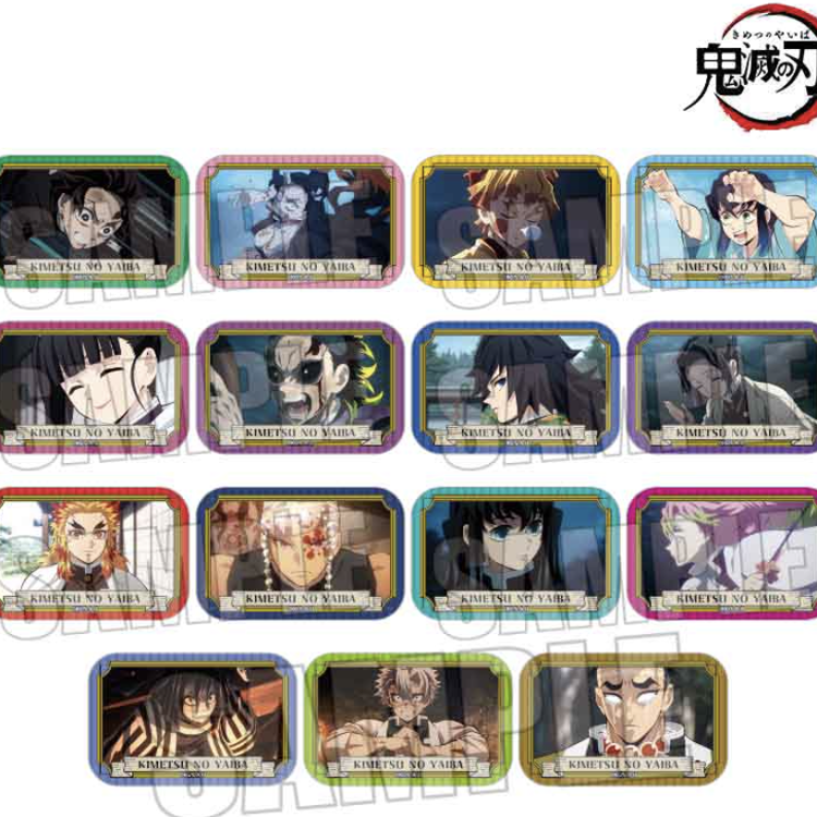 Demon Slayer Trading Square Can Badges Box of 15