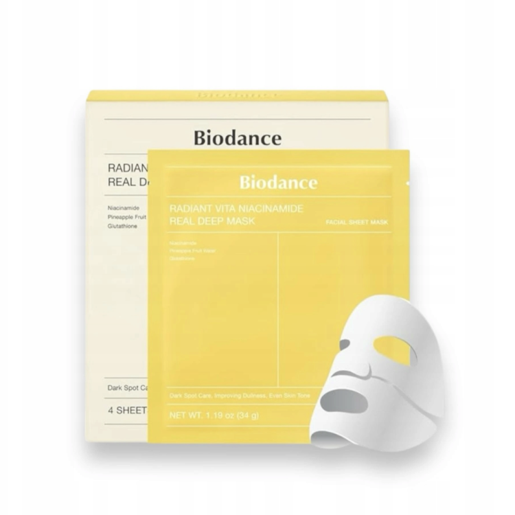 BIODANCE RADIANT VITA NIACINAMIDE REAL DEEP MASK 4PCS