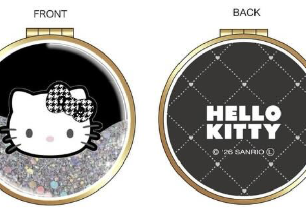 Hello Kitty Floating Double Mirror Monochrome