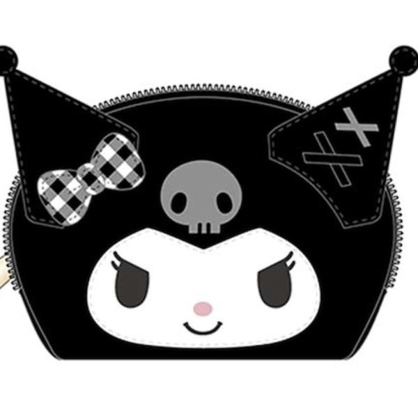(Matching Gingam Check Series) Oval Mini Pouch Chrome