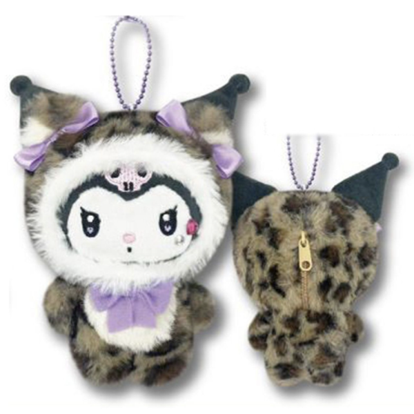 Japan Sanrio Ballchain Mascot Pouch Leopard Loving Eyes