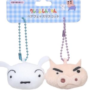 Crayon Shin-chan Pair Face Mascot Shiro & Buriburizaemon
