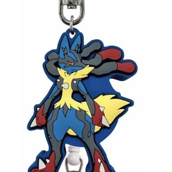 Pokémon Rubber Reel Keychain: Mega Lucario