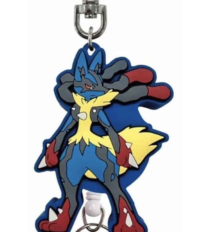 Pokémon Rubber Reel Keychain: Mega Lucario