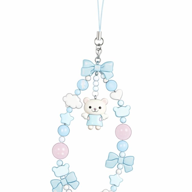 Rirakkuma Beaded Strap (blue)