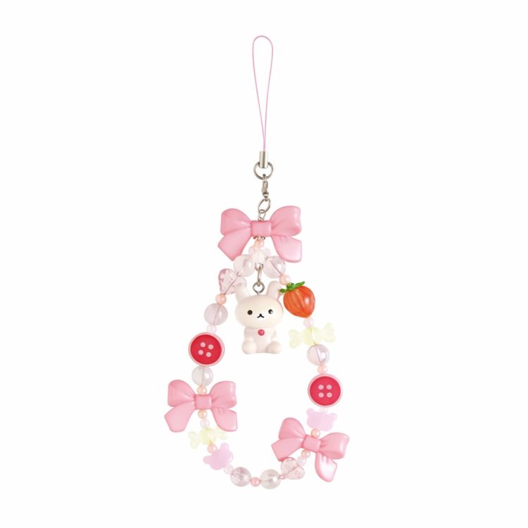 Rirakkuma Beaded Strap (pink)