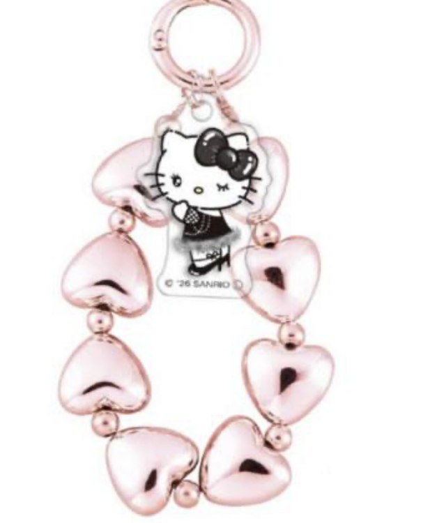 Hello Kitty Heart Ring Keychain Hello Kitty Pink
