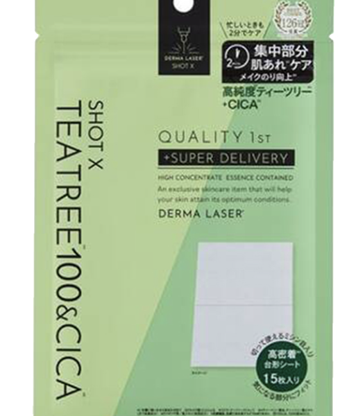 Dermalaser Shot X Super TEATREE 100 + CICA Sheets (15 sheets)