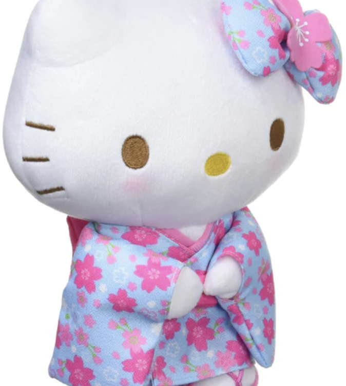 Sanrio Hello Kitty Cherry Blossom Kimono Light Blue Size S