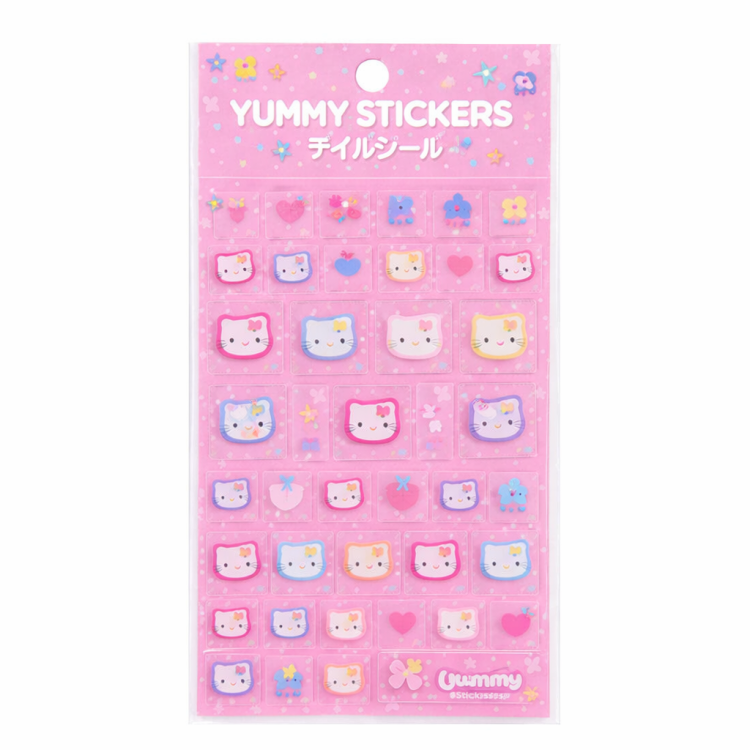 Hello Kitty Tile Stickers - Face & Flower
