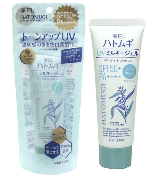 Hatomugi UV Care & Tone-Up UV Milky Gel SPF50+ PA++++